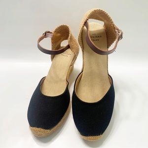 Sezane Les Souliers Espadrille Wedge in Black - Size 39 Made in Spain